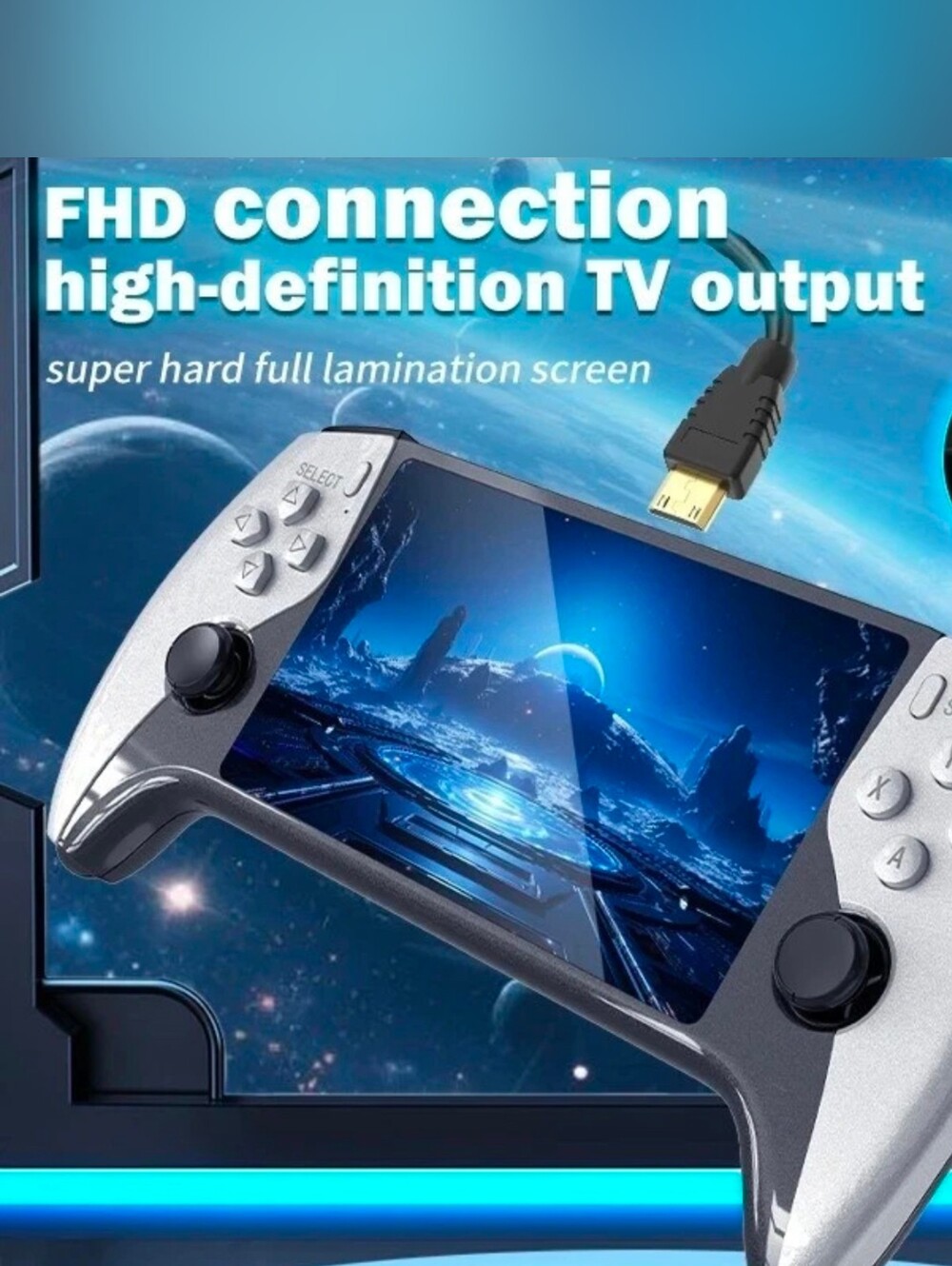 SF3500 Handheld Game Console 5" IPS, 1080p HDMI TV Out, Wi-Fi/ BT, 64GB